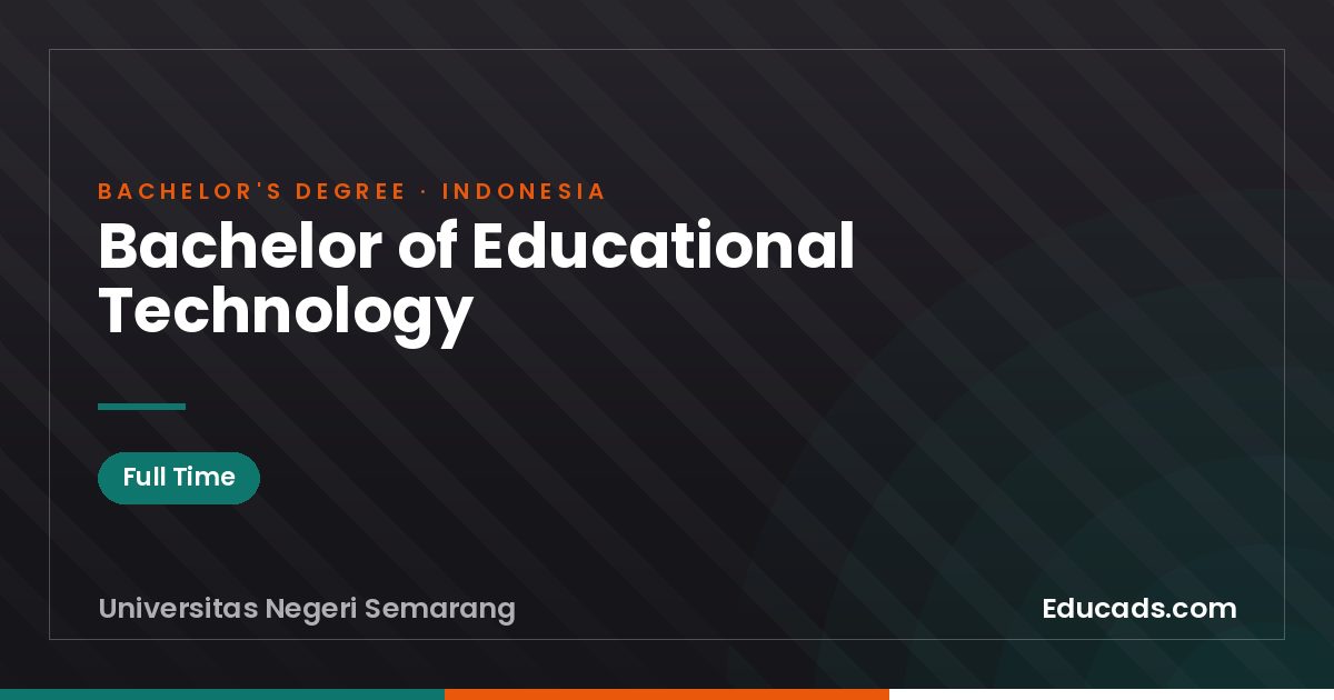 Bachelor of Educational Technology