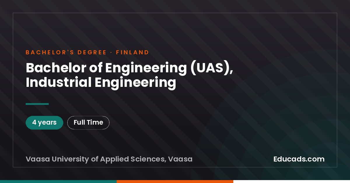 Bachelor of Engineering (UAS), Industrial Engineering