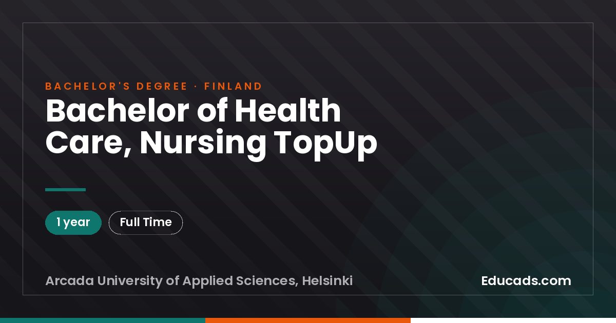 Bachelor of Health Care, Nursing TopUp