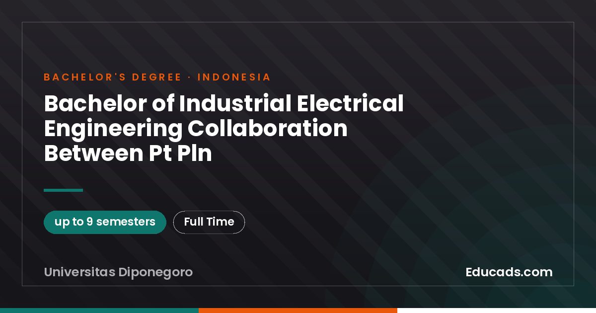 Bachelor of Industrial Electrical Engineering Collaboration Between Pt Pln