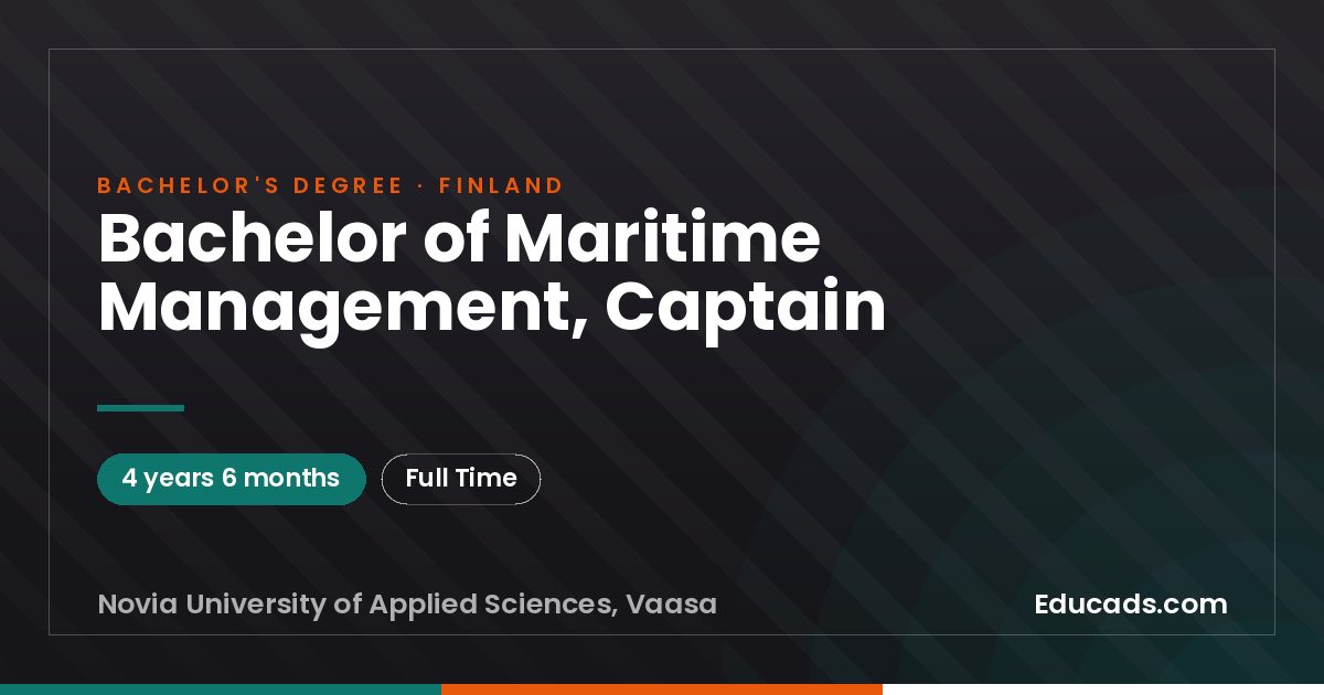 Bachelor of Maritime Management, Captain