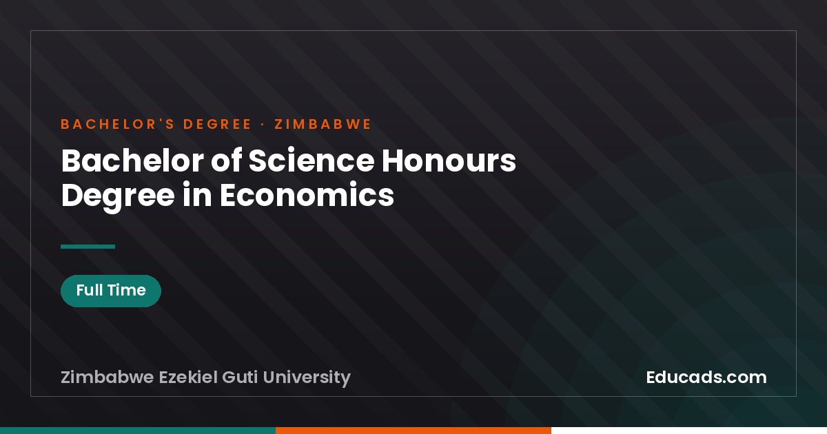 Bachelor of Science Honours Degree in Economics