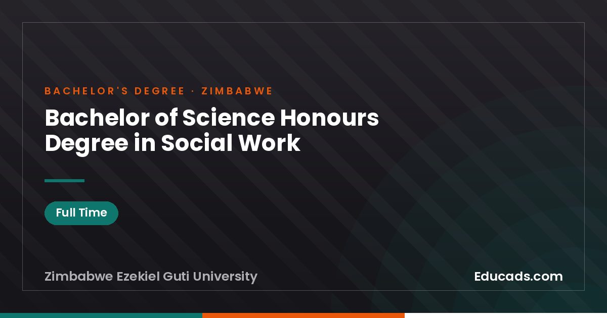 Bachelor of Science Honours Degree in Social Work