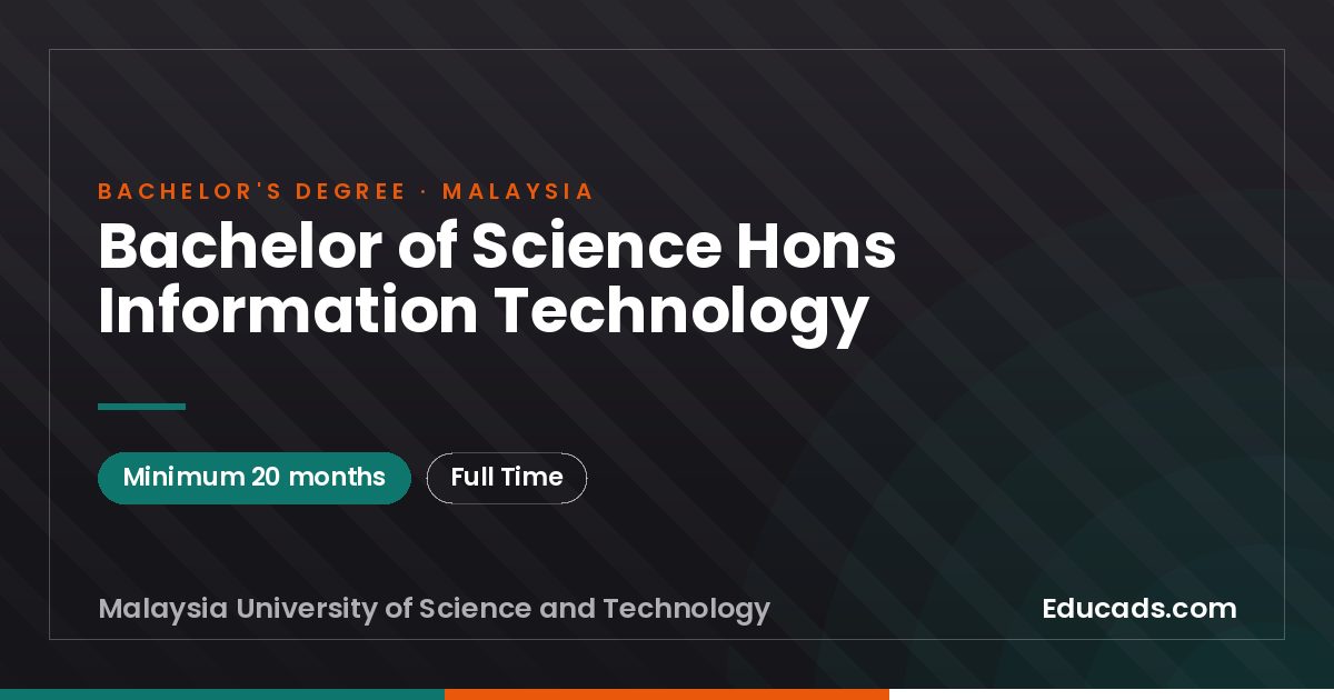 Bachelor of Science Hons Information Technology