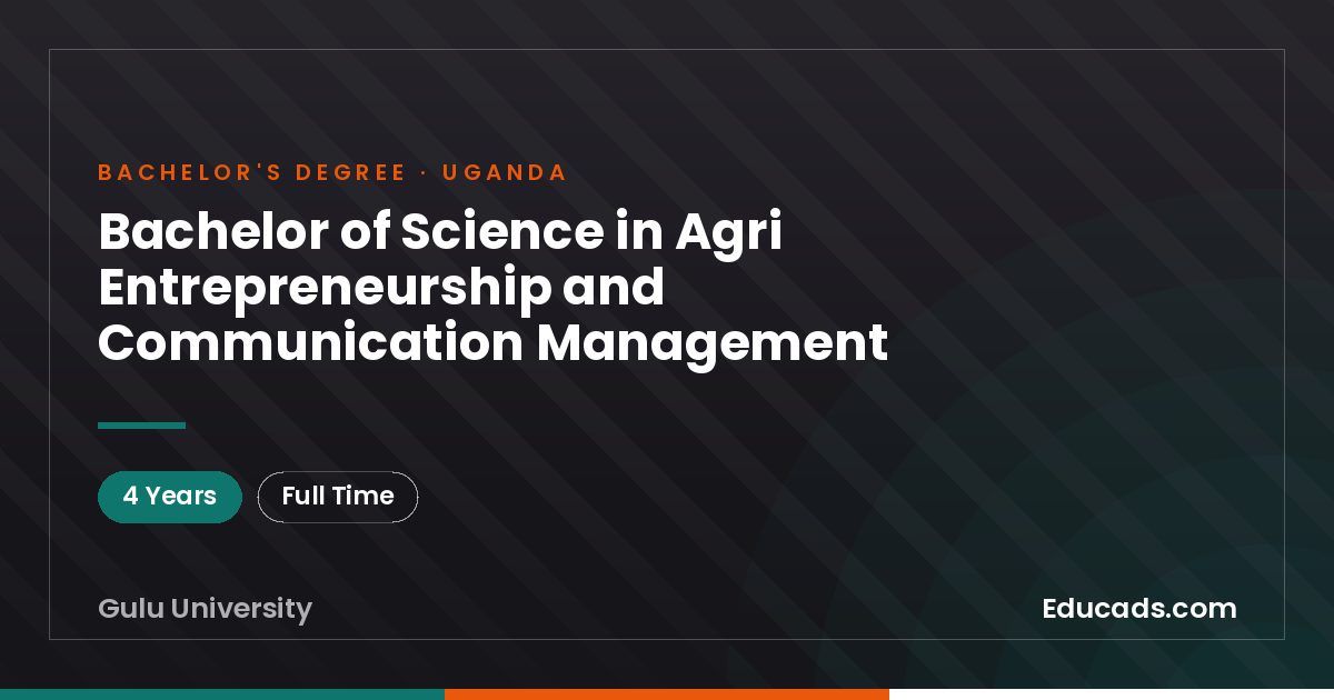 Bachelor of Science in Agri Entrepreneurship and Communication Management