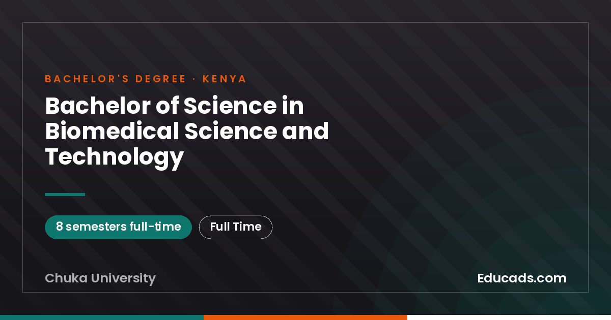 Bachelor of Science in Biomedical Science and Technology