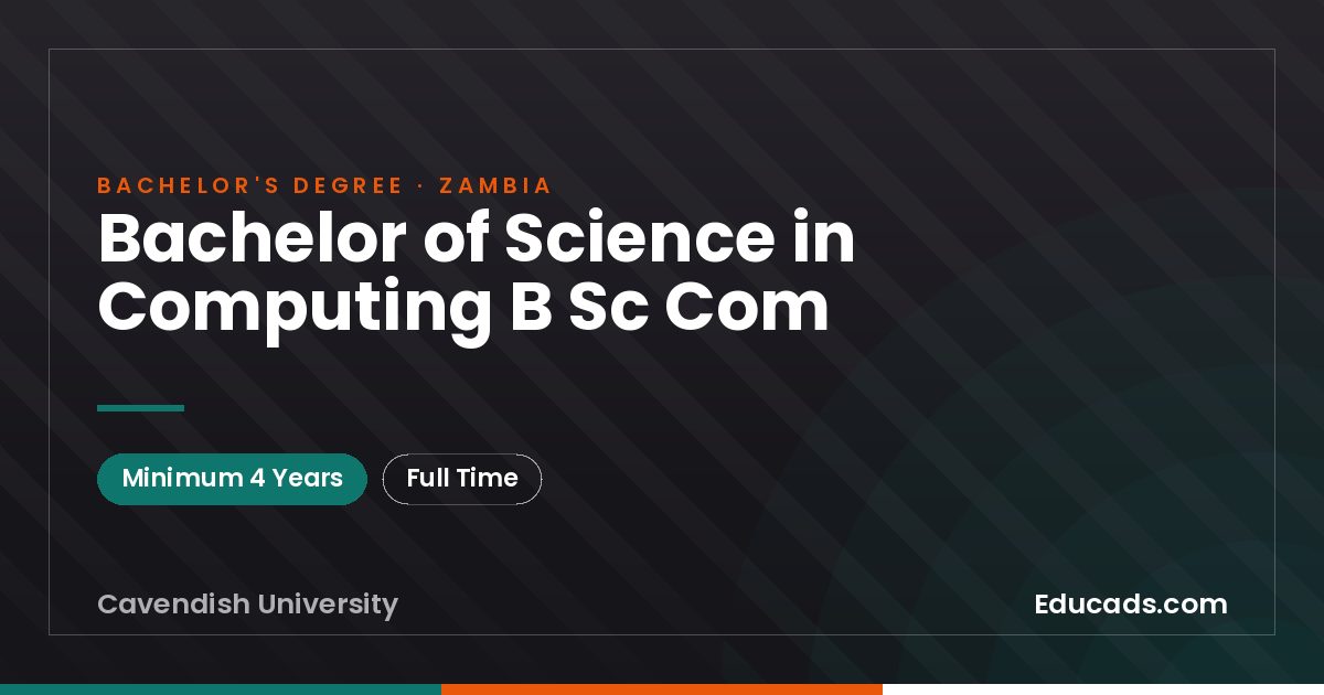 Bachelor of Science in Computing B Sc Com