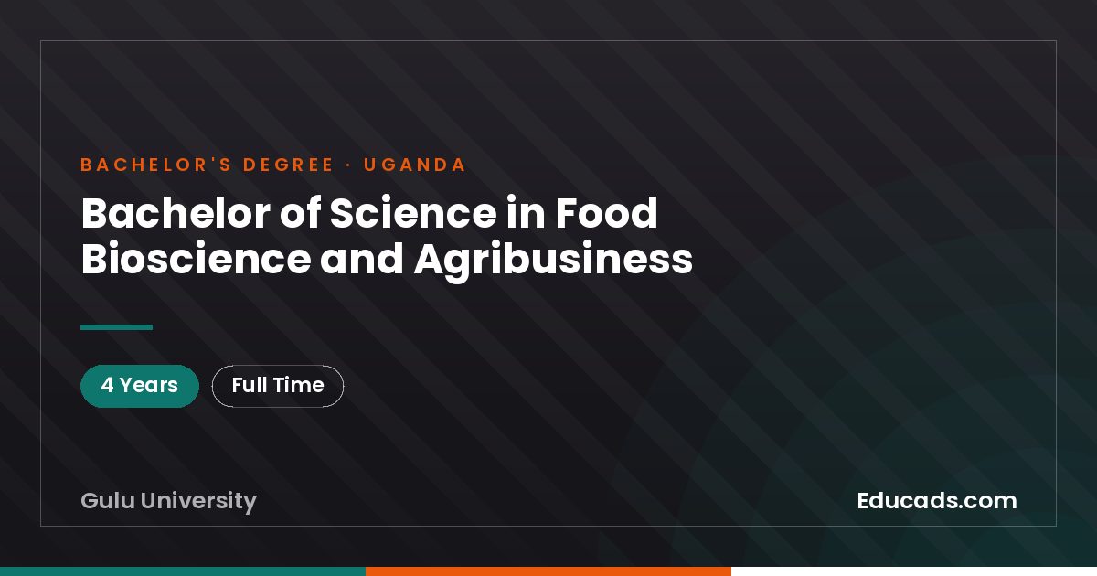 Bachelor of Science in Food Bioscience and Agribusiness