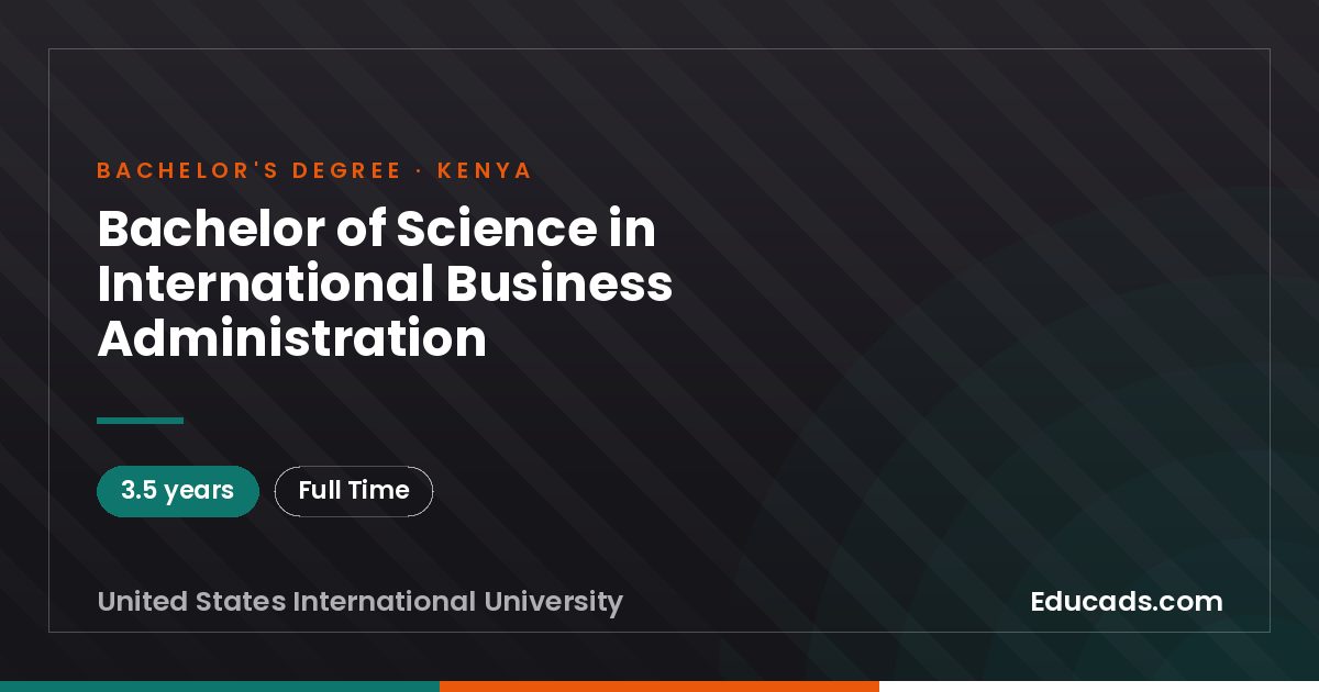 Bachelor of Science in International Business Administration