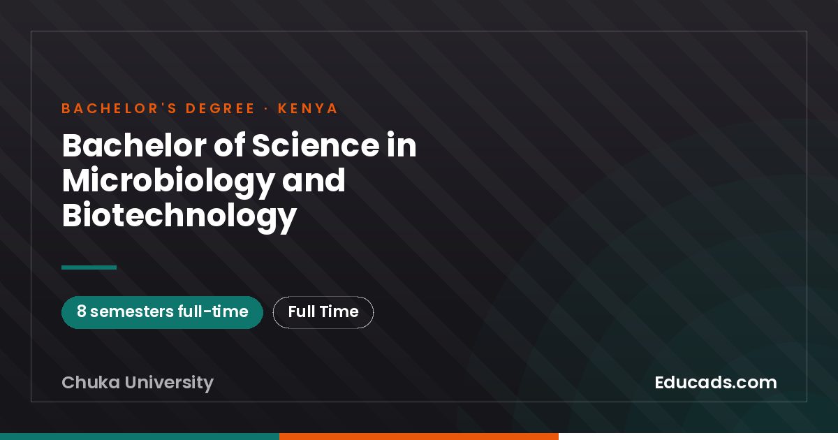 Bachelor of Science in Microbiology and Biotechnology