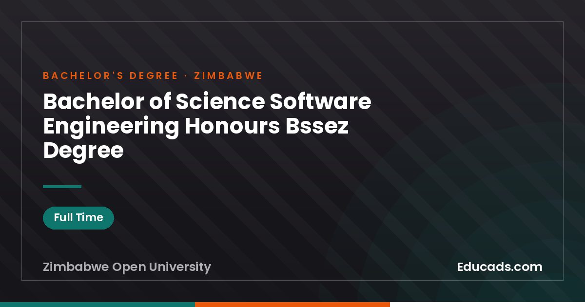 Bachelor of Science Software Engineering Honours Bssez Degree