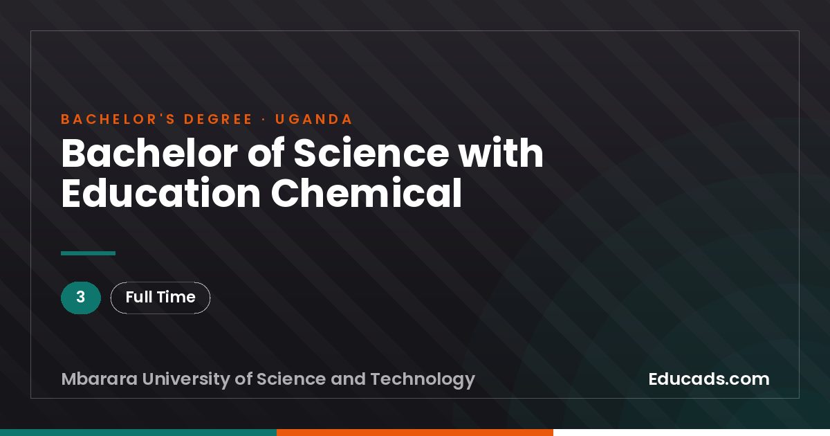 Bachelor of Science with Education Chemical