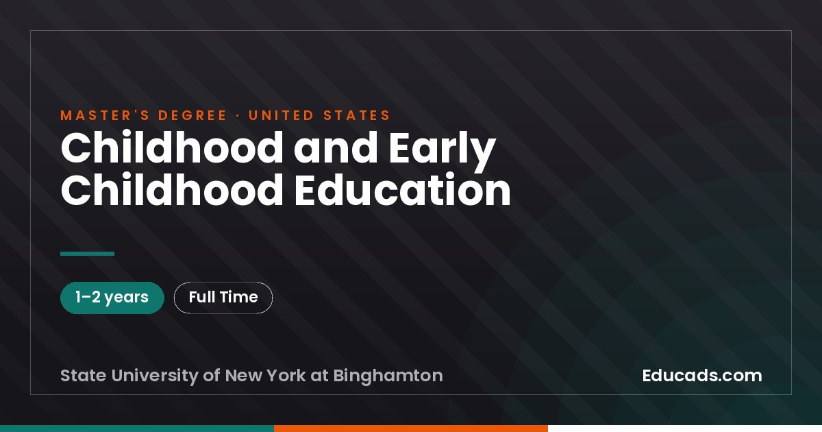 Childhood and Early Childhood Education