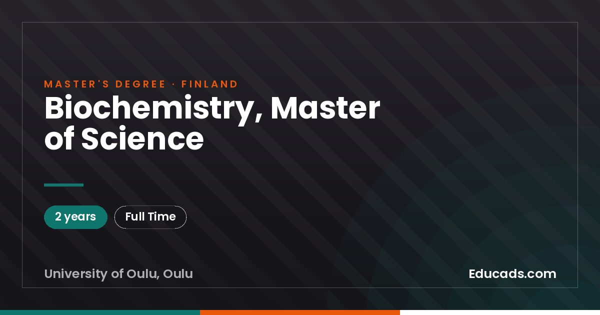 Biochemistry, Master of Science