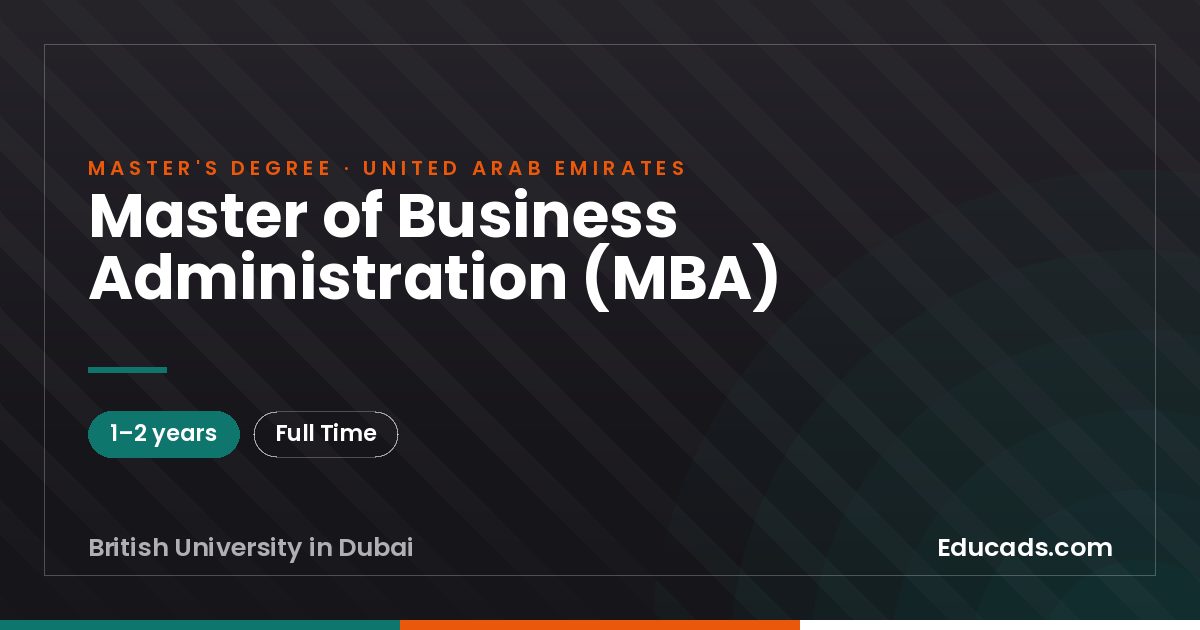 Master of Business Administration (MBA)
