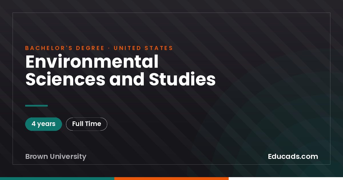 Environmental Sciences and Studies