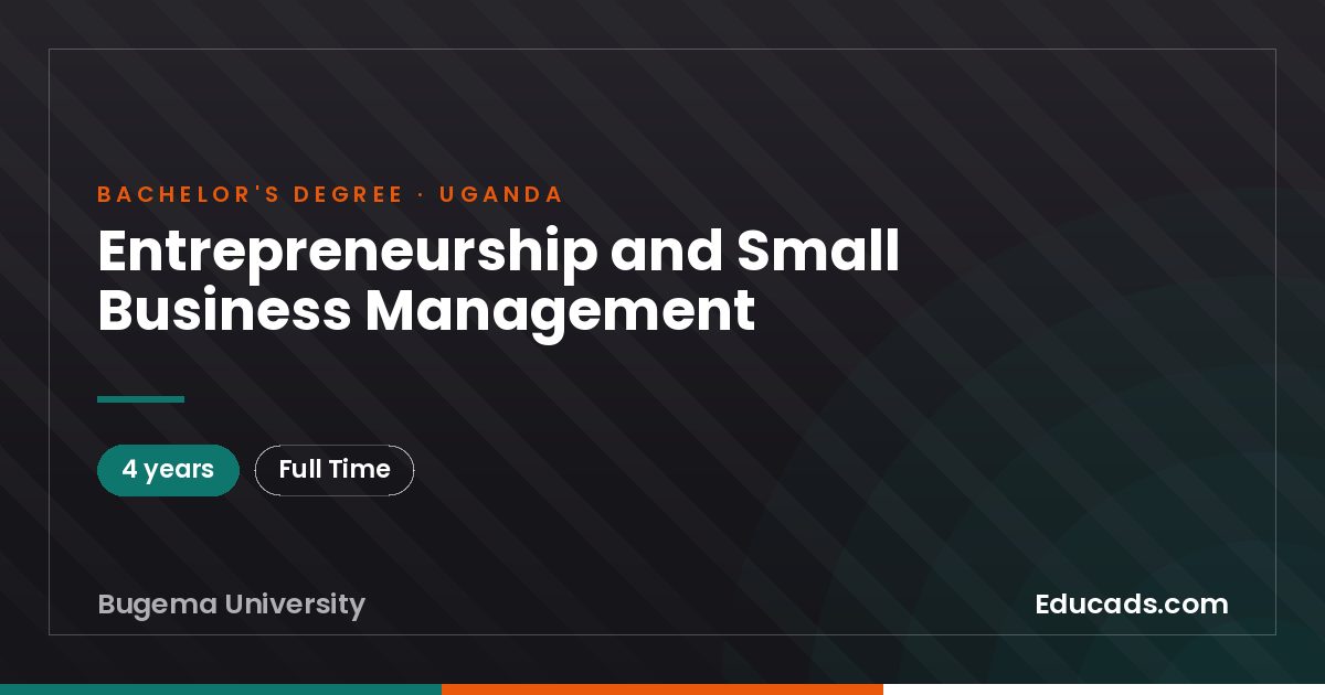 Entrepreneurship and Small Business Management