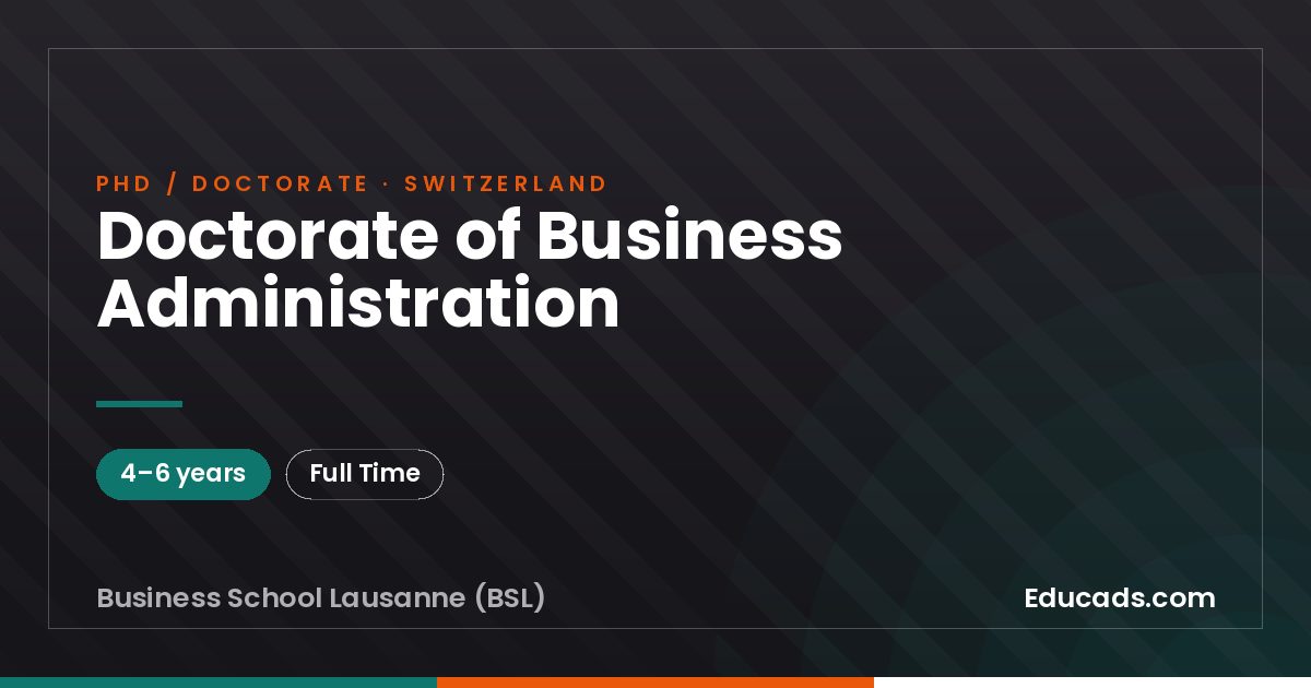Doctorate of Business Administration