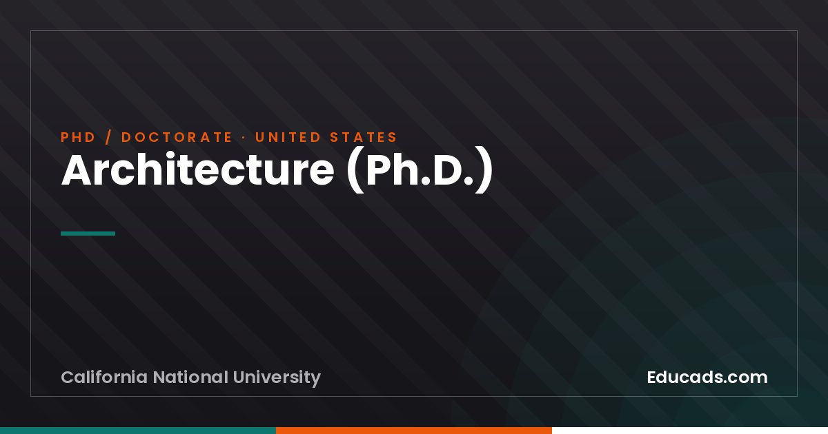 Architecture (Ph.D.)