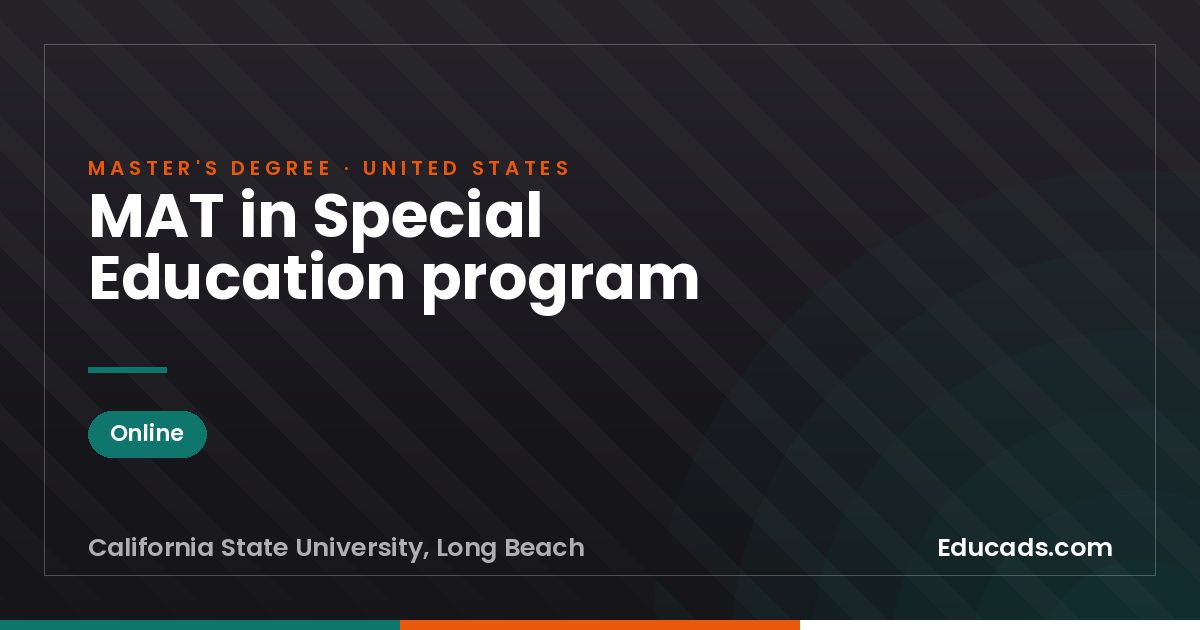 MAT in Special Education program