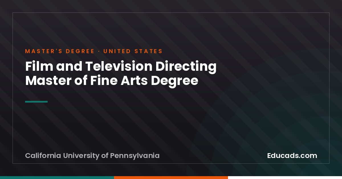 Film and Television Directing Master of Fine Arts Degree