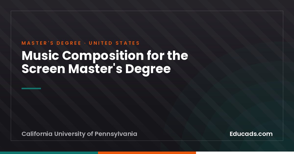 Music Composition for the Screen Master's Degree