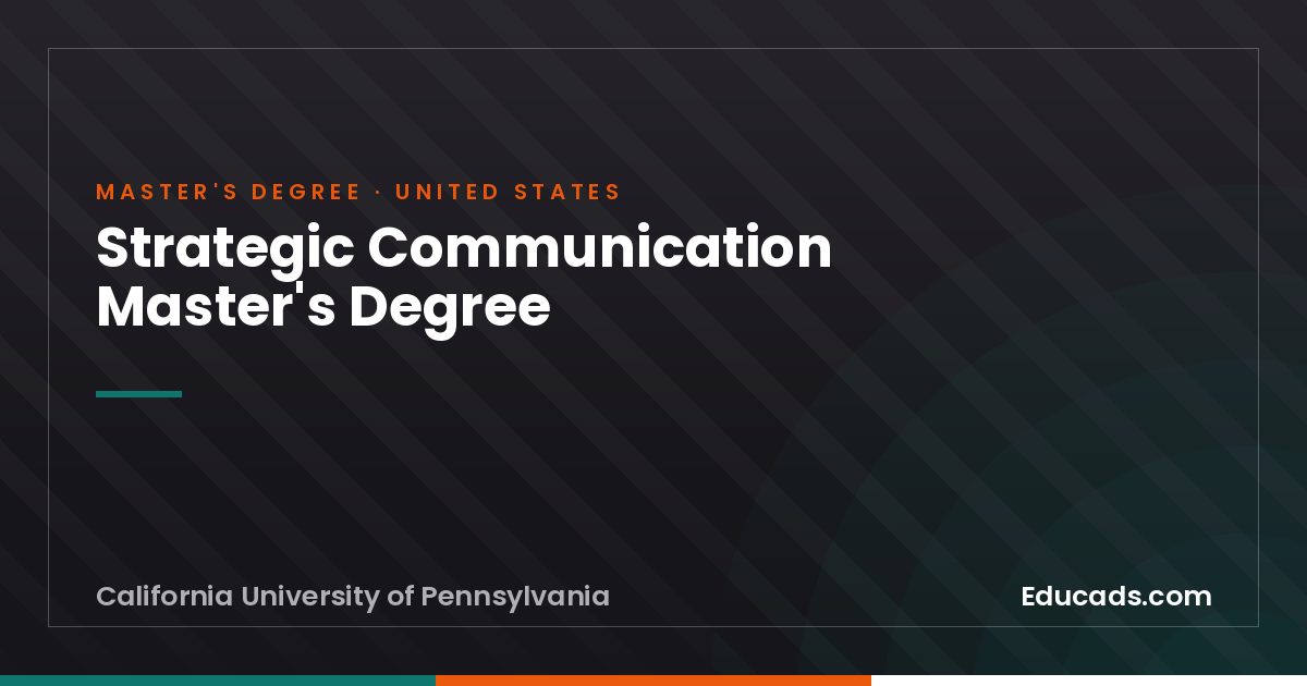 Strategic Communication Master's Degree