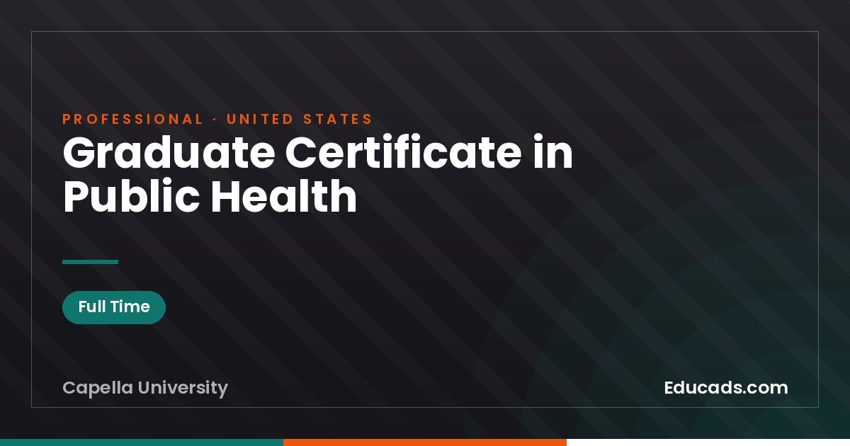 Graduate Certificate in Public Health