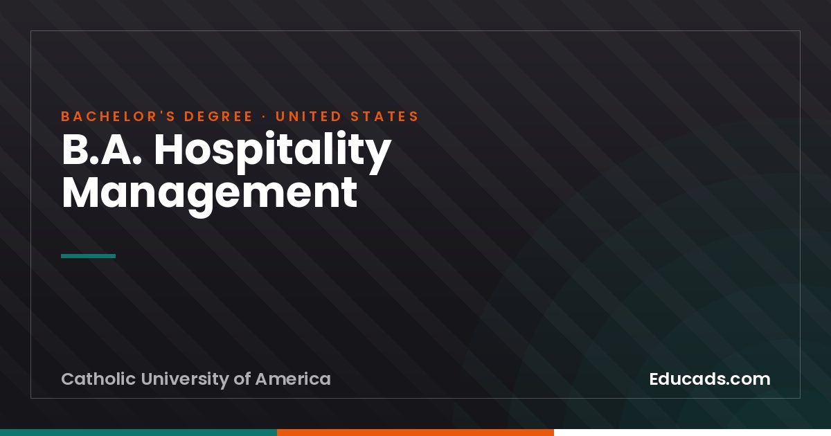 B.A. Hospitality Management