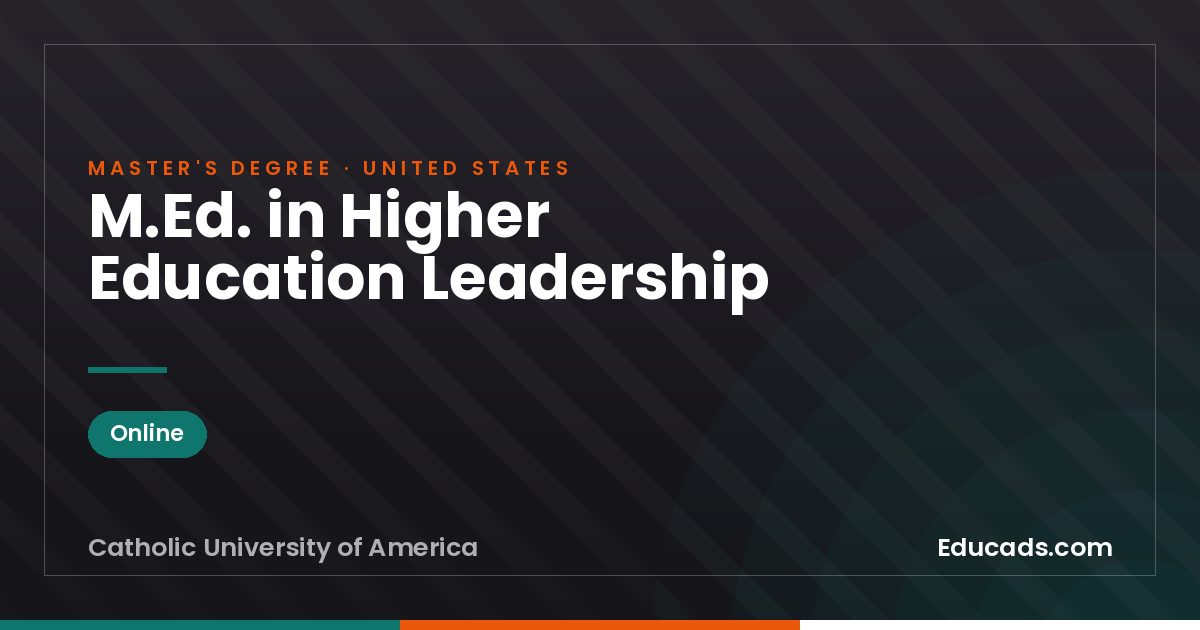 M.Ed. in Higher Education Leadership