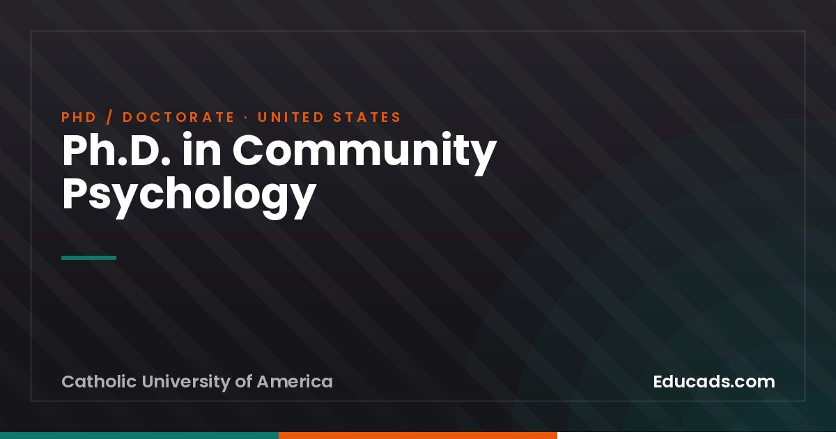 Ph.D. in Community Psychology