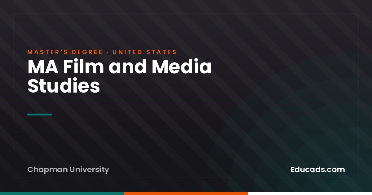 MA Film and Media Studies