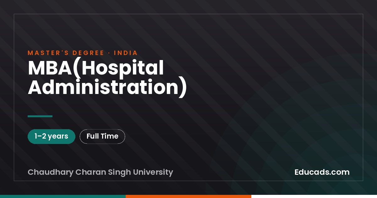 MBA(Hospital Administration)