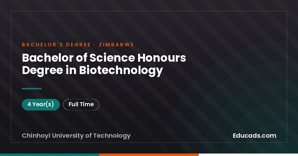 Bachelor of Science Honours Degree in Biotechnology
