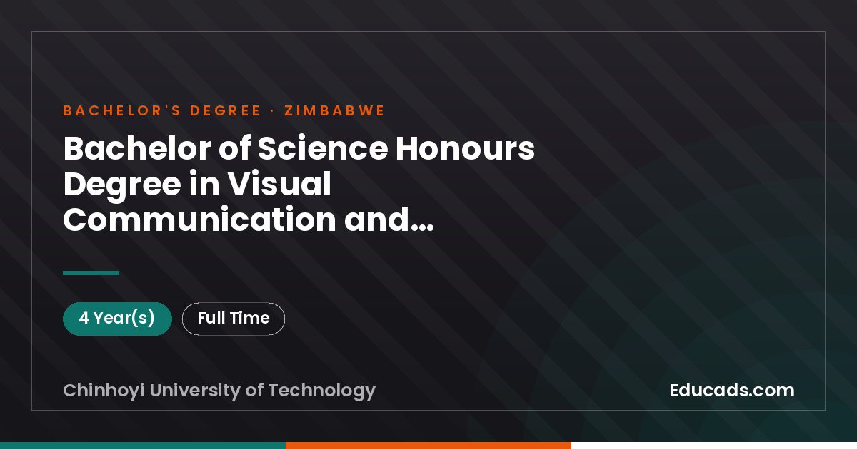 Bachelor of Science Honours Degree in Visual Communication and Multi-media Design