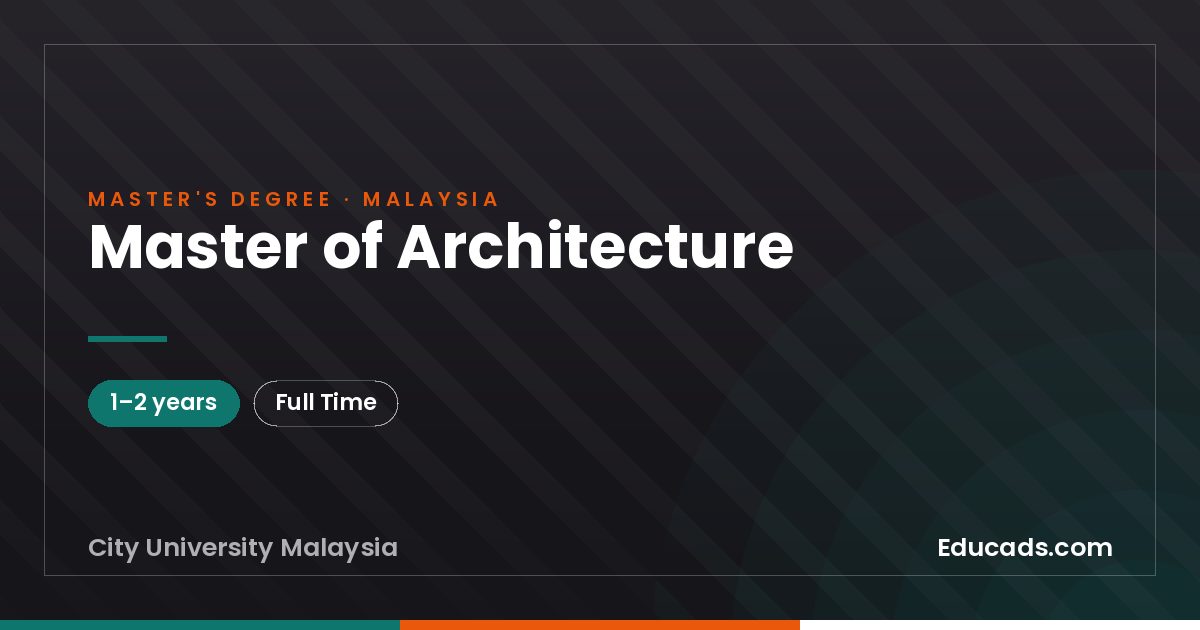 Master of Architecture