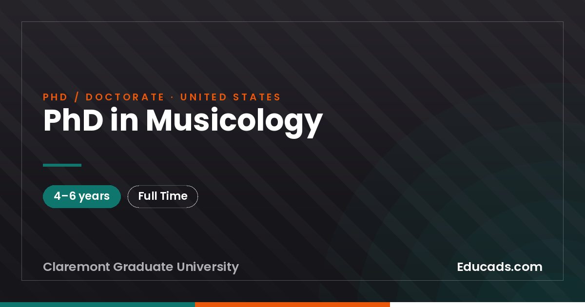 PhD in Musicology