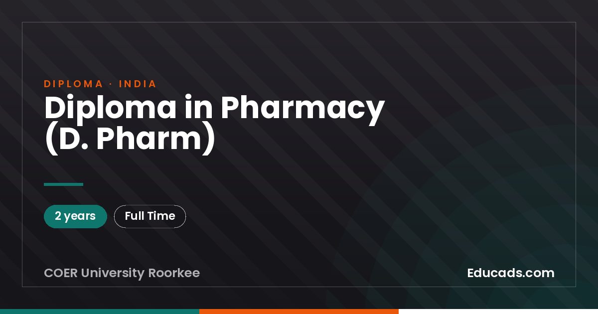 Diploma in Pharmacy (D. Pharm)