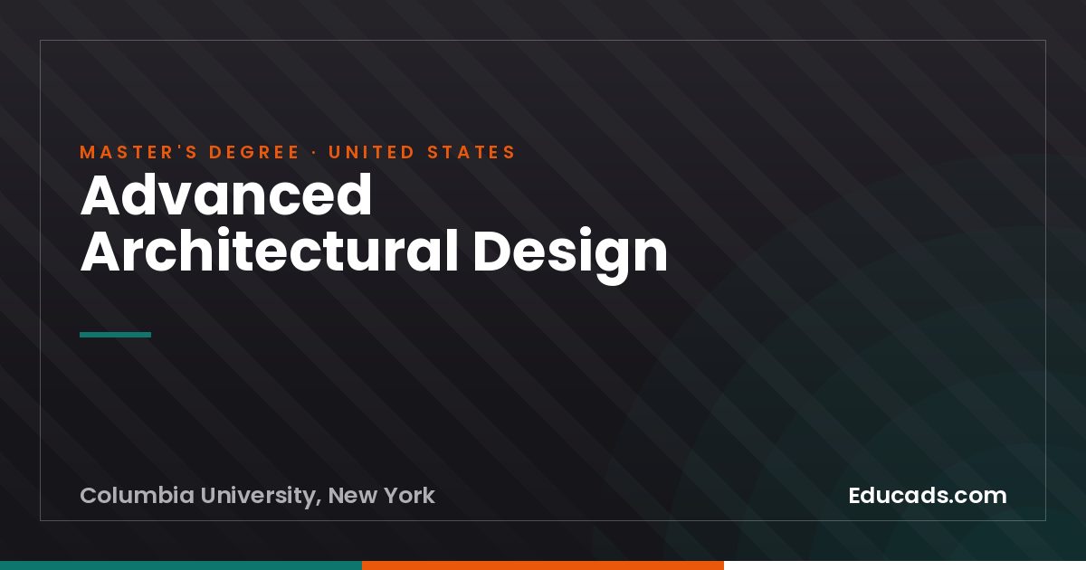 Advanced Architectural Design