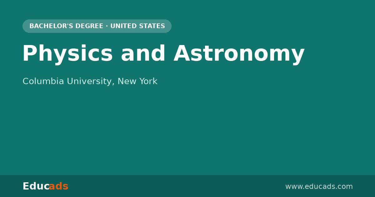 Physics and Astronomy