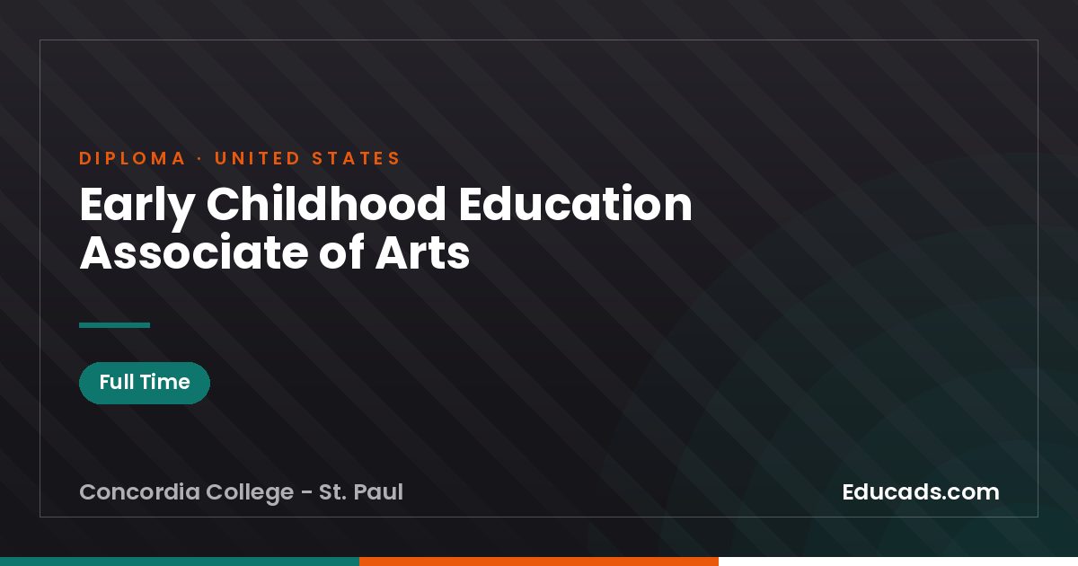 Early Childhood Education Associate of Arts