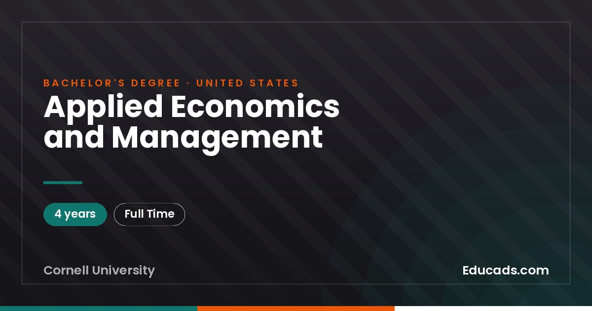 Applied Economics and Management