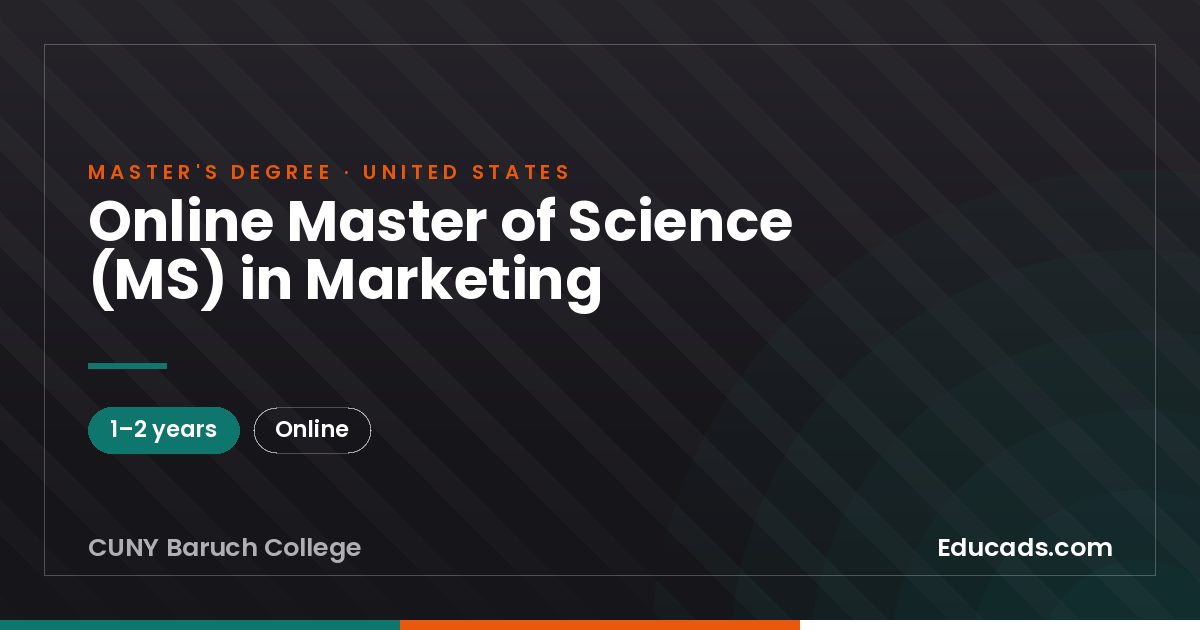 Online Master of Science (MS) in Marketing