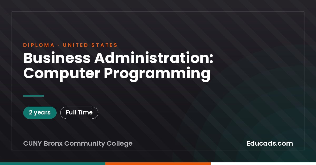 Business Administration: Computer Programming