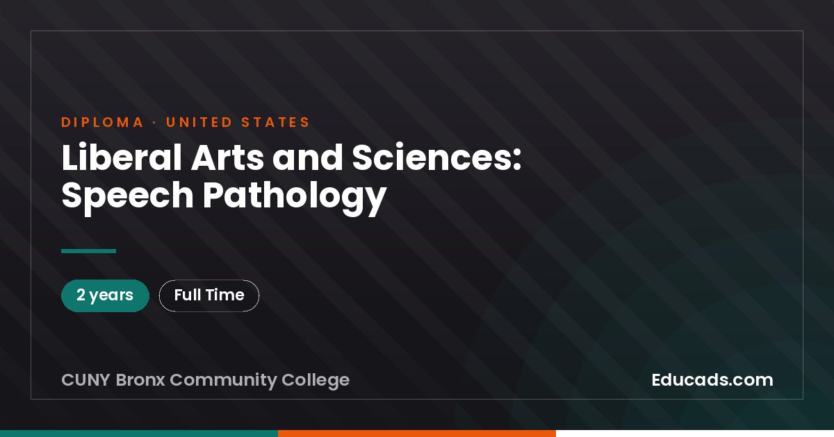 Liberal Arts and Sciences: Speech Pathology
