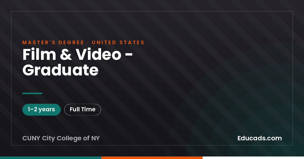 Film & Video - Graduate