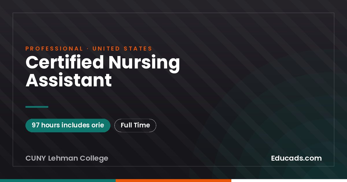 Certified Nursing Assistant