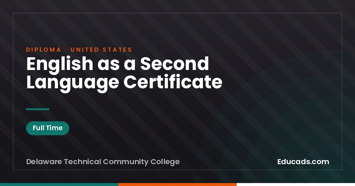 English as a Second Language Certificate