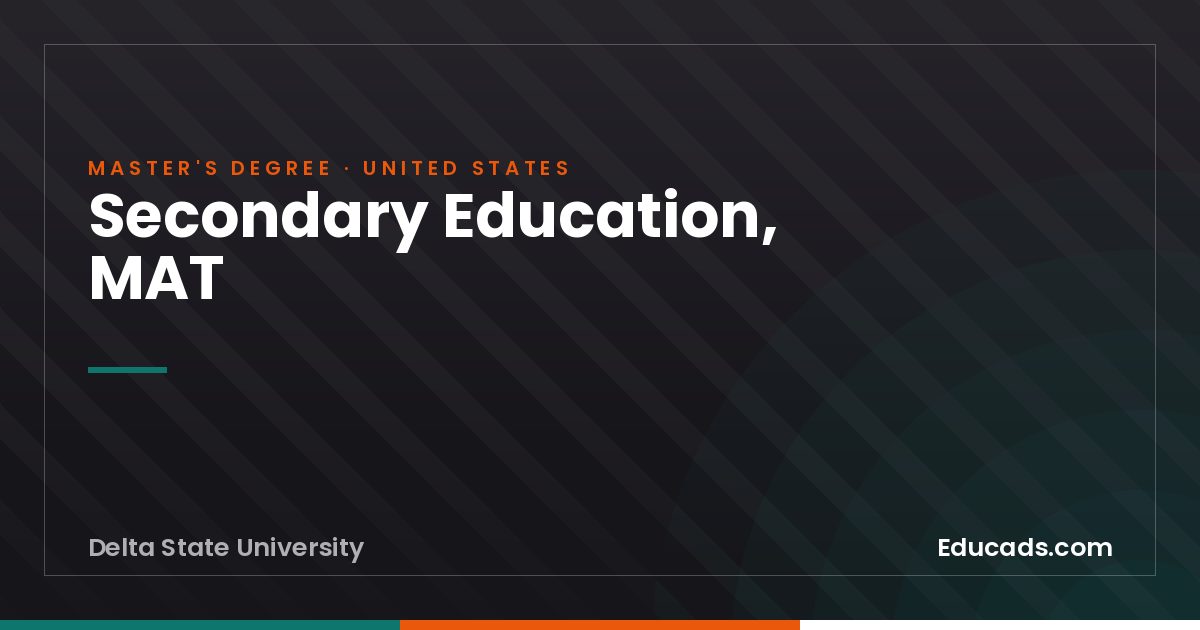 Secondary Education, MAT