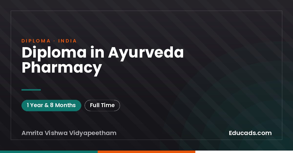 Diploma in Ayurveda Pharmacy